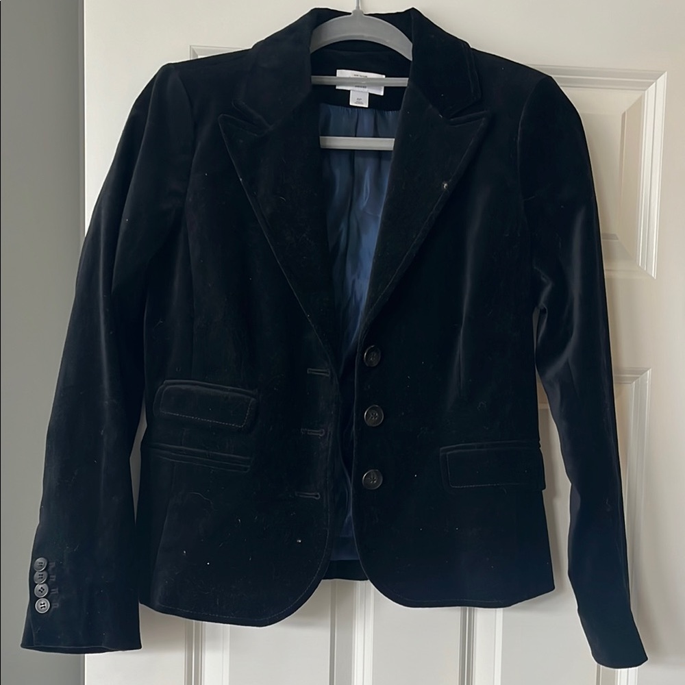 Black velvet blazer
